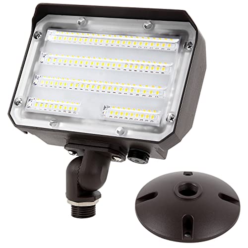 60W LED Flood Light Dusk to Dawn Knuckle floodlight 5000K 7800Lm ETL Listed
