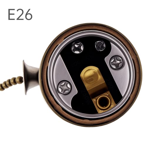E26 Lamp Socket Replacement with Pull Chain Switch