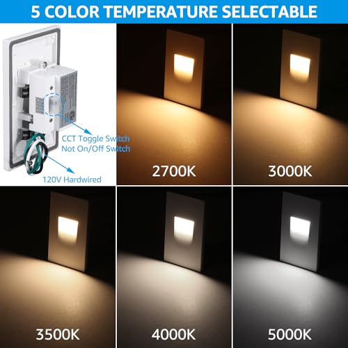 3 Pack 5CCT 120V LED Step Lights (3 Count)