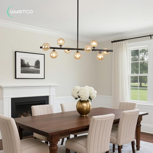 Mid Century Modern Glass Globe Sputnik Chandelier
