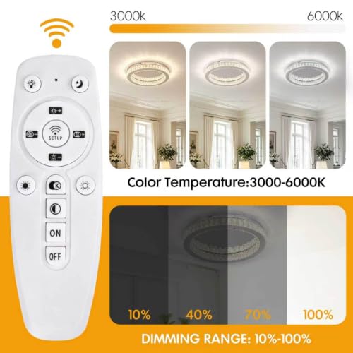 Dimmable Crystal LED Ceiling Light