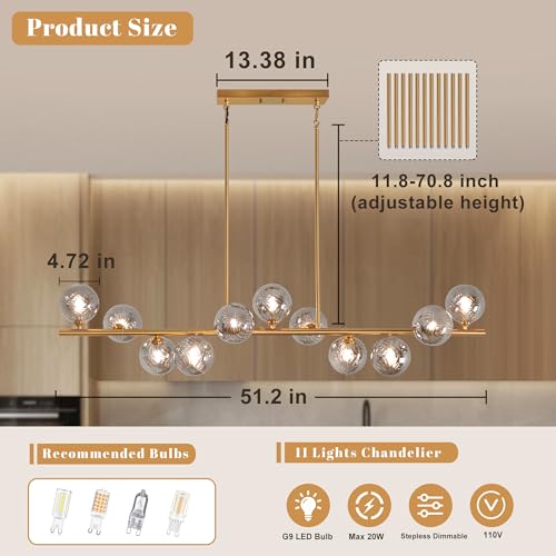 Linear Chandeliers for Dining room