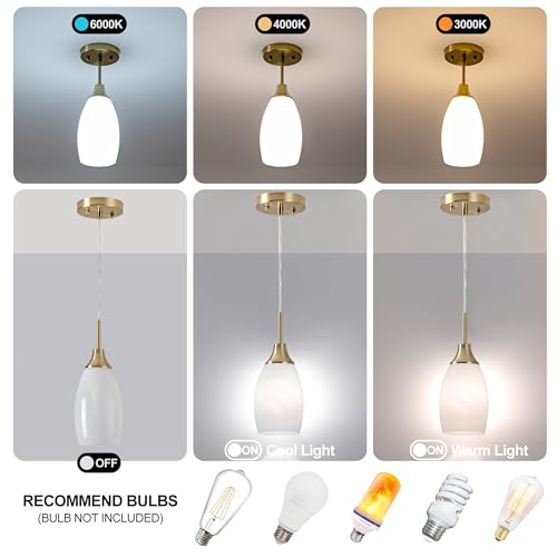 4.72" Glass Pendant Light (3 Count)