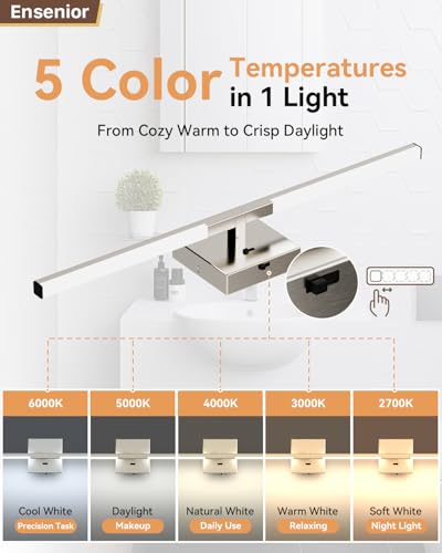 24" Brushed Nickel Modern Bathroom Vanity Lights