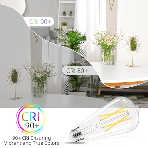 LED Edison Bulbs 60 watt Equivalent Dimmable (18 Count)