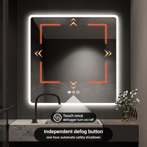 36"X36" LED Mirror for Bathroom with Motion Sensor