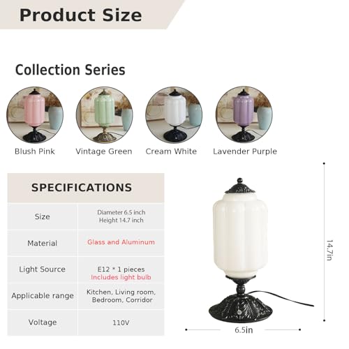 Vintage Touch Bedside Table Lamp