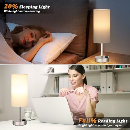 Touch Table Lamp for Bedroom Set of 2 (2 Count)