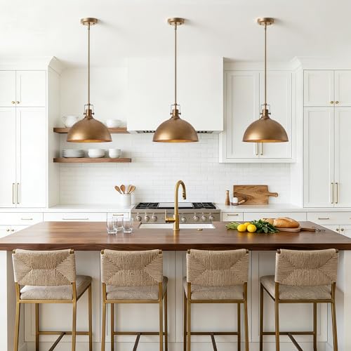 13 Inch Antique Brown Metal Pendant Light Kitchen Island
