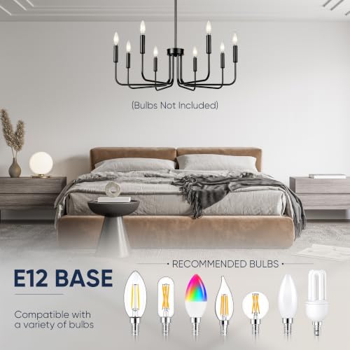 8 Light Black Chandelier
