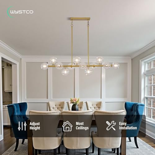 50" Large Glass Globe Sputnik Chandelier