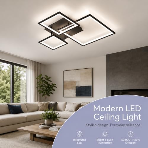 Modern Black Led Ceiling Light 3