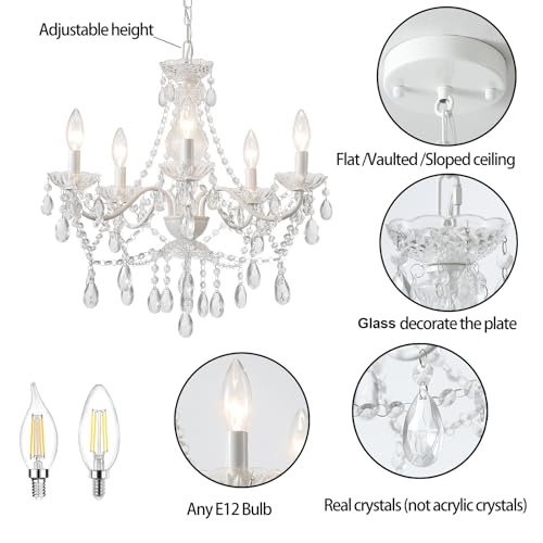 Crystal White Chandelier