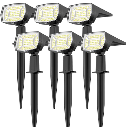 72 LEDs Solar Spot Lights Outdoor Waterproof (6 Count)