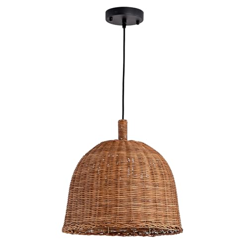 13.8" Rattan Pendant Light