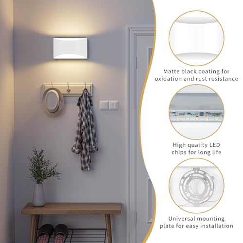 White Modern LED Wall Sconce
