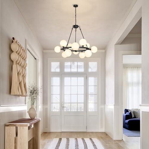 Sputnik Chandeliers Modern Wagon Wheel Light Fixture for Dining Room 32''