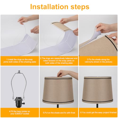 Empire Lamp Shades Set of 2 (Light Coffee)
