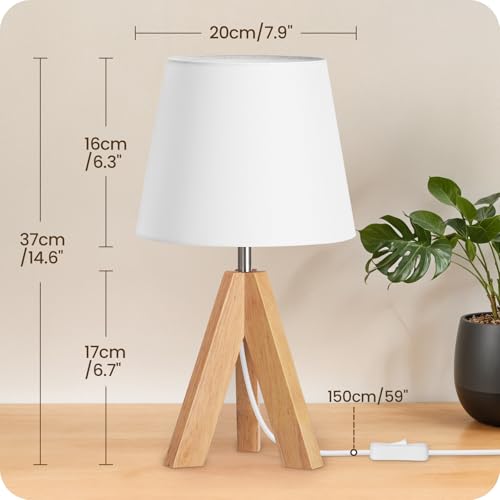 Wood Bedside Lamps Set of 2 (2 Count)