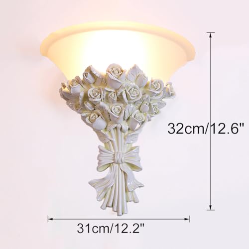 White Flower Wall Sconce 1