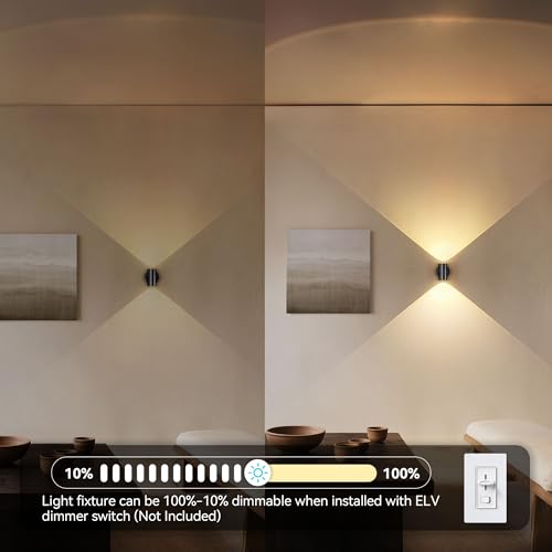 Up Down Wall Sconce Indoor Dimmable Movie Theater Lights Hardwired