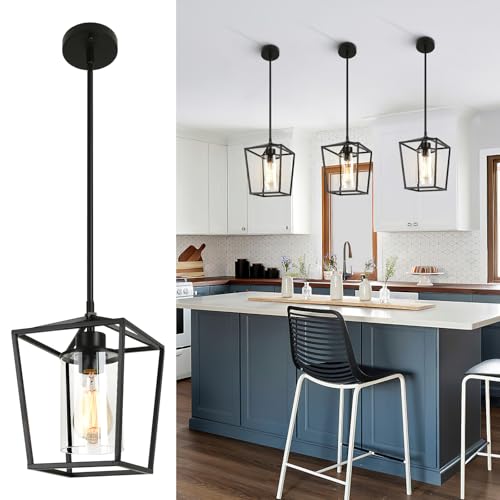 3 Pack Black Pendant Lights for Kitchen Island (3 Count)