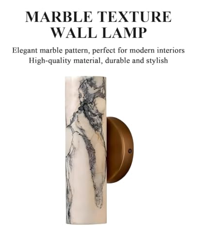 9.84" Natural Marble Wall Sconces Set of 2