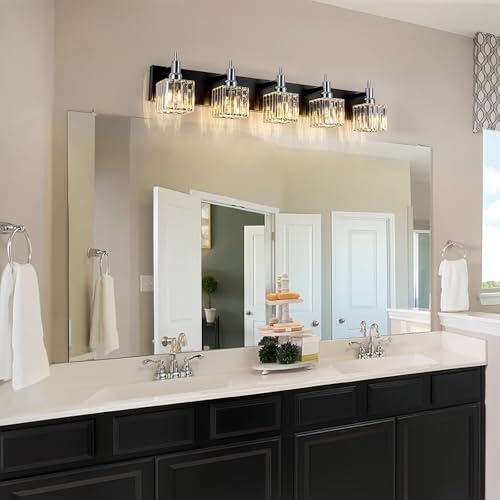 Black Chrome Bathroom Vanity Lights
