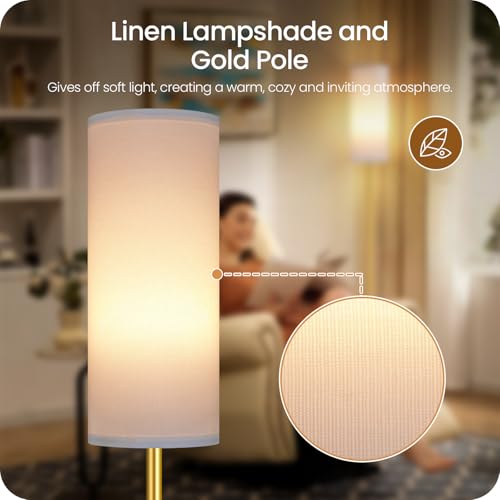 Dimmable Floor Lamp for Living Room with Remote and Foot Switch