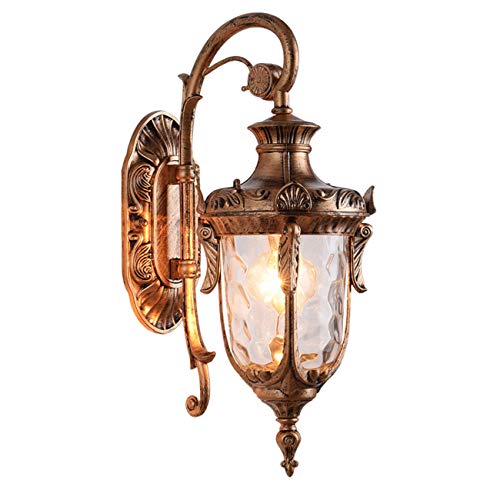16.93” Outdoor Wall Light Fixture Bronze Exterior Wall Lantern