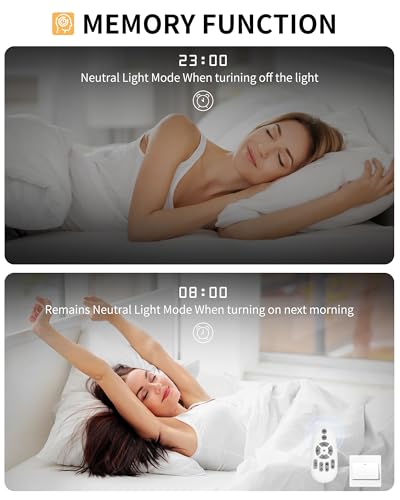 Modern LED Ceiling Light Dimmable Ceiling Light Fixtures with Remote 7 Rings White Close to Ceiling Lights 31.8" 130W 3000K