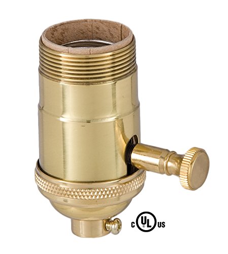 Edison Size Full Dimmer Socket in Brass with UNO Thread