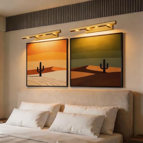 24 inch Hardwired Picture Light Brass Long Picture Light for Wall