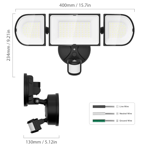 120W Smart Flood Light Outdoor (Black)