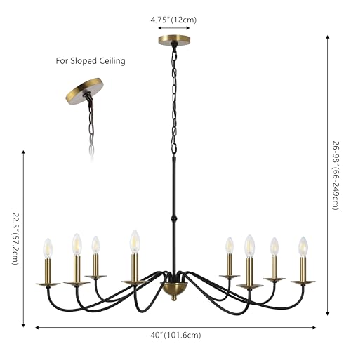 Wicklow 8 Light Farmhouse Chandelier 40"