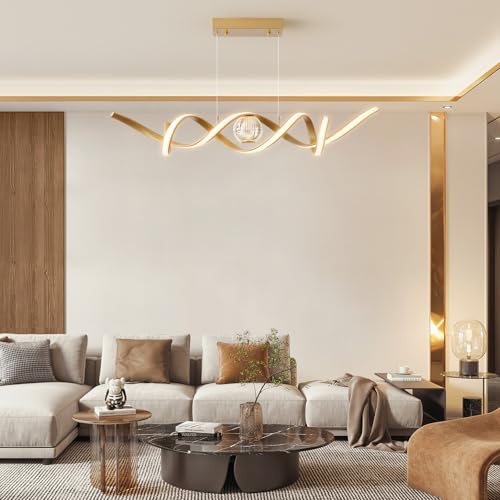LED Modern Chandelier 39inch Dimmable Kitchen Island Pendant Lights