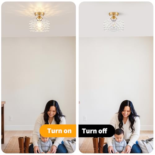 Small Semi Flush Mount Ceiling Light Fixture