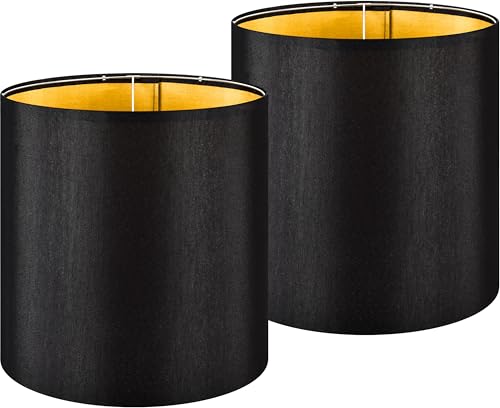 14x14x15 Inch Large Tall Drum Lamp Shades Set of 2 (2 Count)