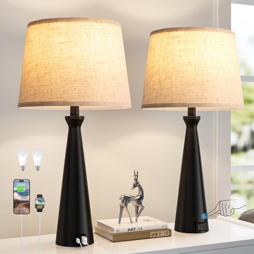 Modern Touch Lamps for Nightstand (2 Count)