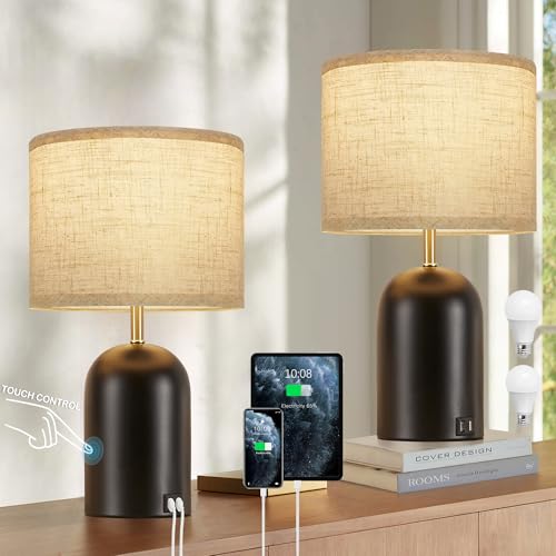 Touch Control Table Lamps Set of 2