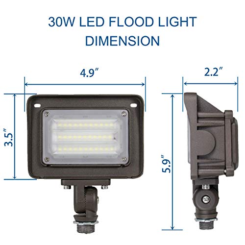 30W LED Flood Light Outdoor (2 Count)