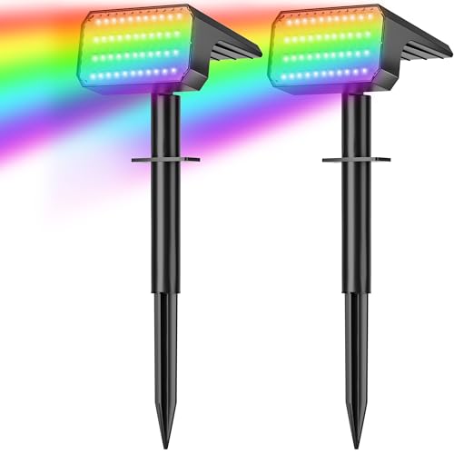 Solar Spot Lights Outdoor Color Changing (2 Count)
