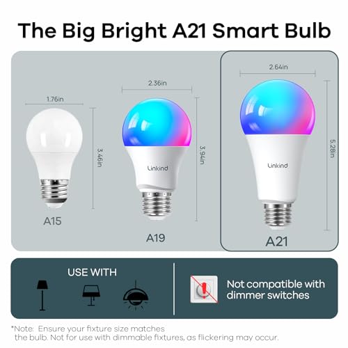 A21 Smart Light Bulbs (4 Count)