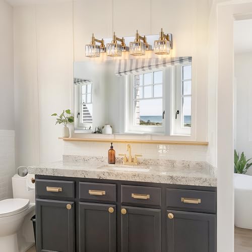 Crystal Bathroom Light Gold Chrome 4