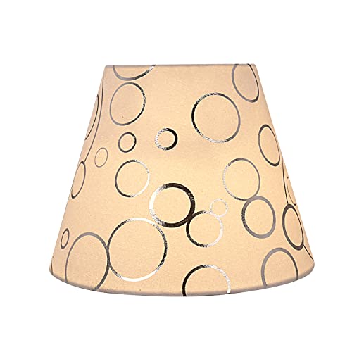 58901A Empire Uno Lamp Shade in White with Circle Pattern