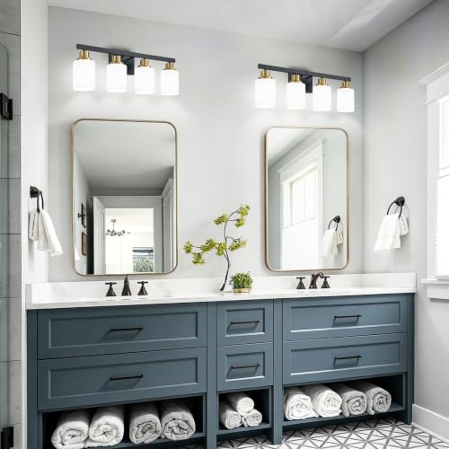 Black and Gold Bathroom Light Fixtures 4