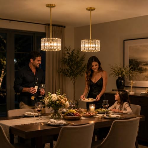 Gold Crystal Chandelier for Dining Room