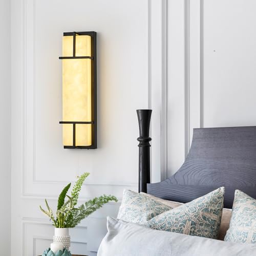 15.7inch Alabaster Wall Sconces Set of Two
