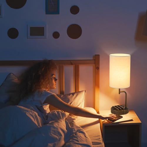 Table Lamp with 3 USB Charging Ports (2 Count)