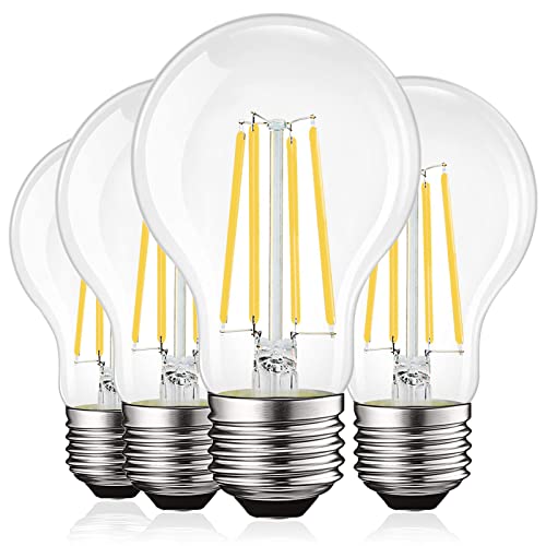 Vintage A19 LED Light Bulbs 100W Equivalent (4 Count)